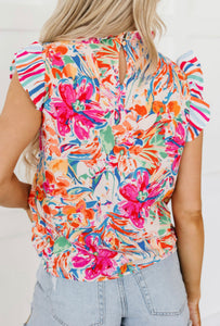 Abstract Floral Top